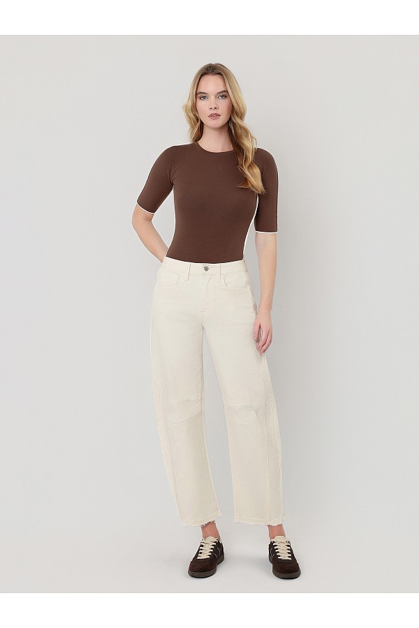 HIGH RISE FRONT SEAM DETAIL BARREL ...